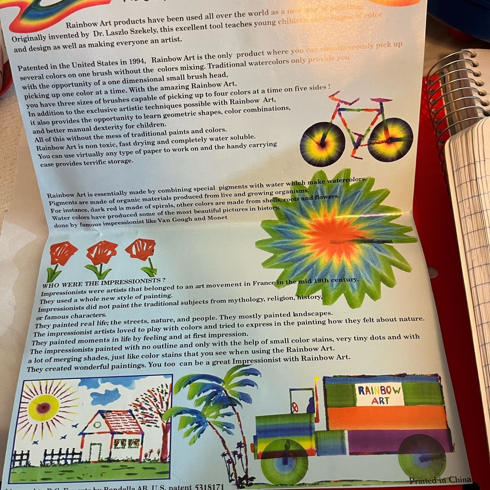 VINTAGE 1994 RARE RAINBOW ART WATERCOLOR SET NON TOXIC AGES 3+ PREOWNED - Picture 8 of 11